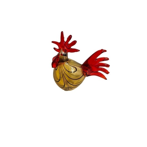 Murano art glass Rooster Sculpture - Picture 6 of 6
